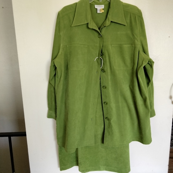 Vintage Avenue Complete Skirt Ensemble Lime Green 14/16 - Picture 8 of 13